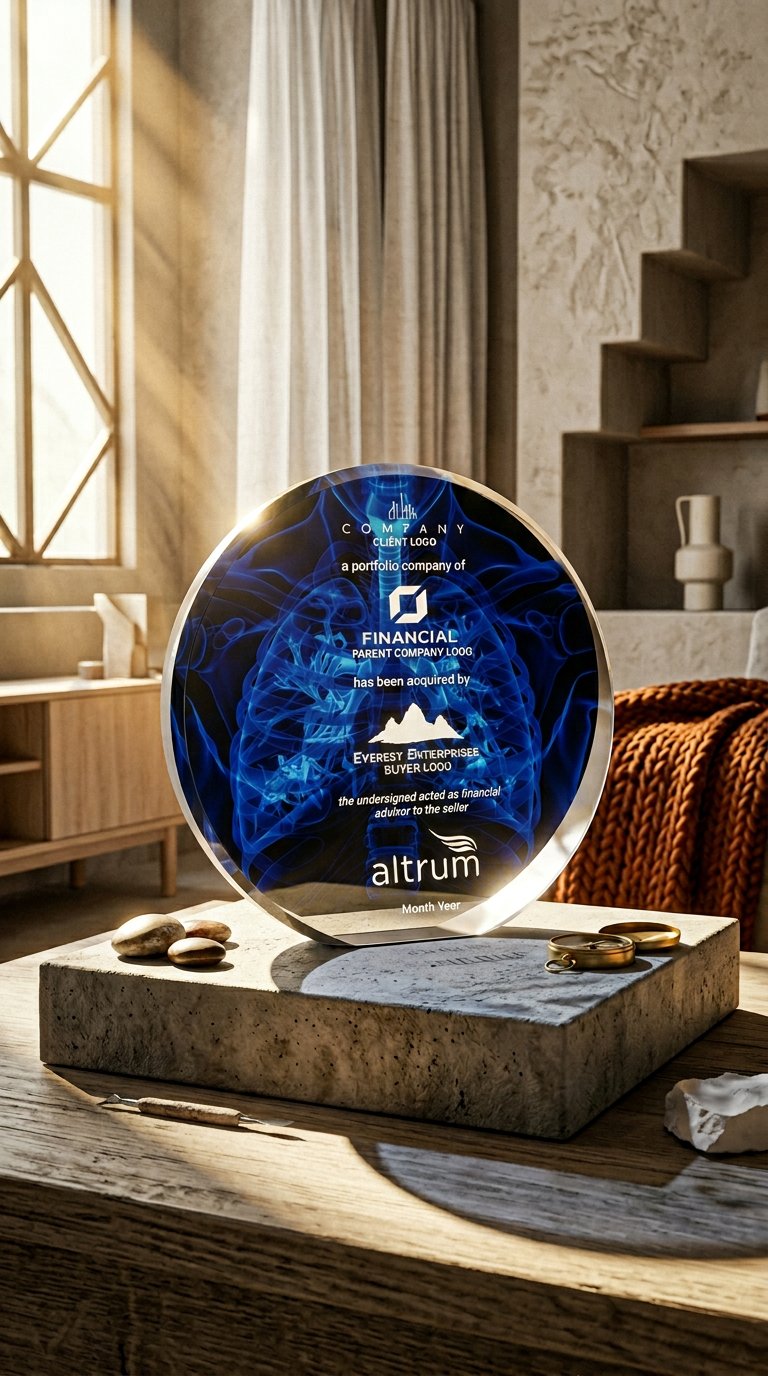 AI product shot of Crystal Circle Wedge Award - Award