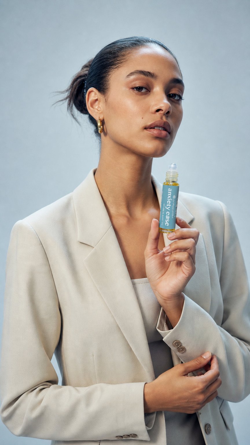 AI product shot of Anxiety Ease Aromatherapy Roller 10ml
