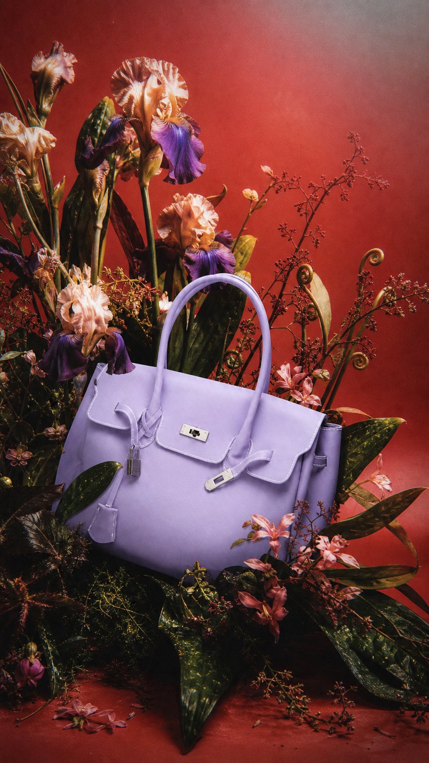 AI product shot of Jello Tote Violet