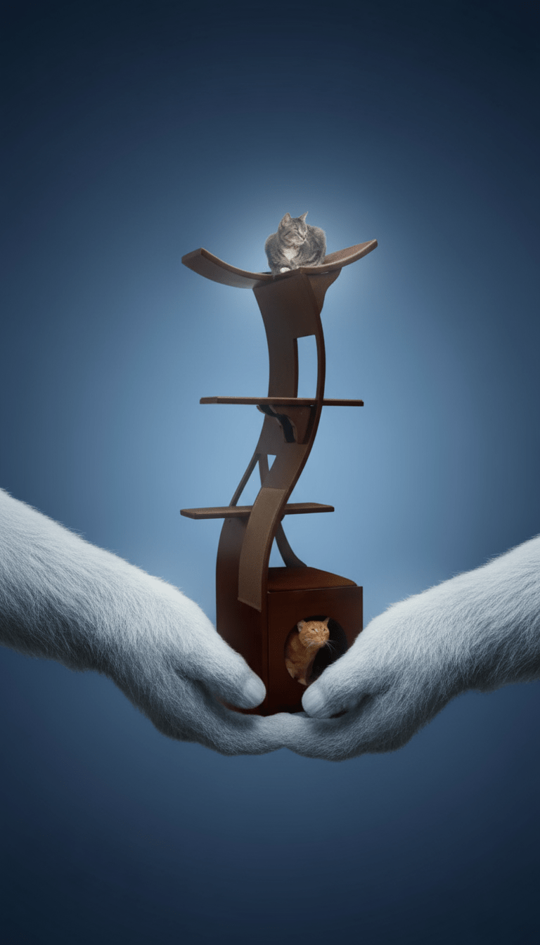 AI product shot of Lotus Cat Tower