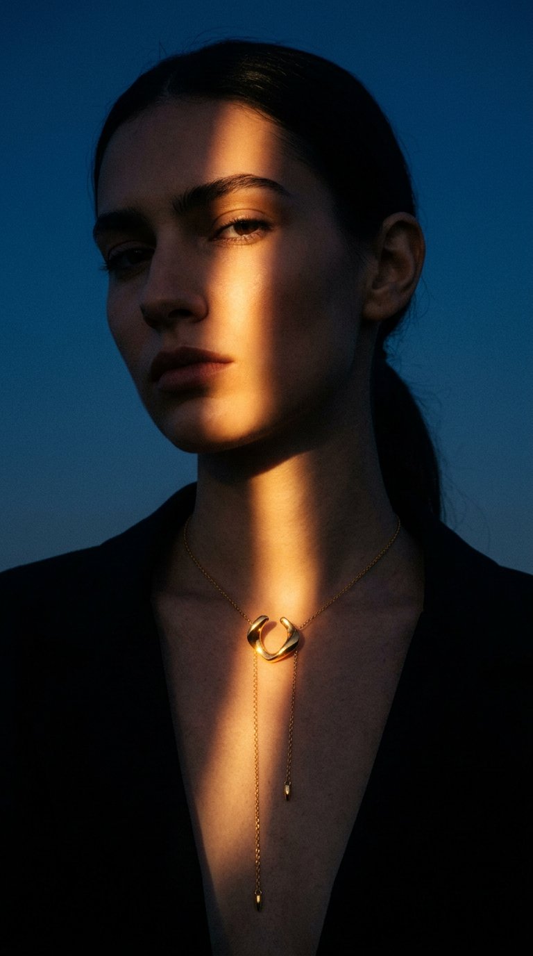 AI product shot of ENTERO 7-IN-1 CUFF-NECKLACE IN STERLING SILVER