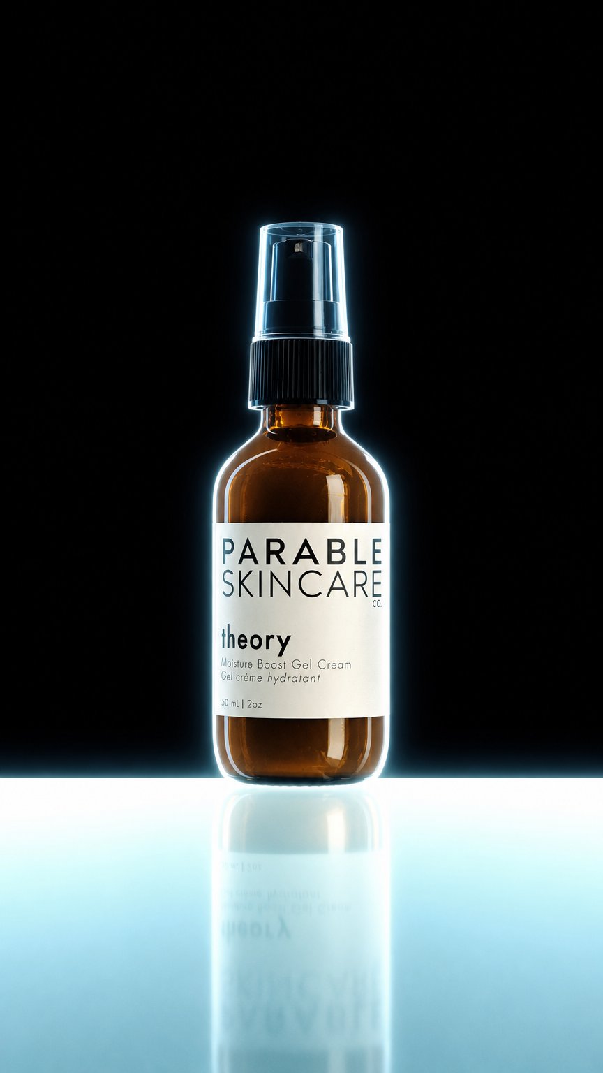 AI product shot of THEORY Moisture Boost Gel Cream