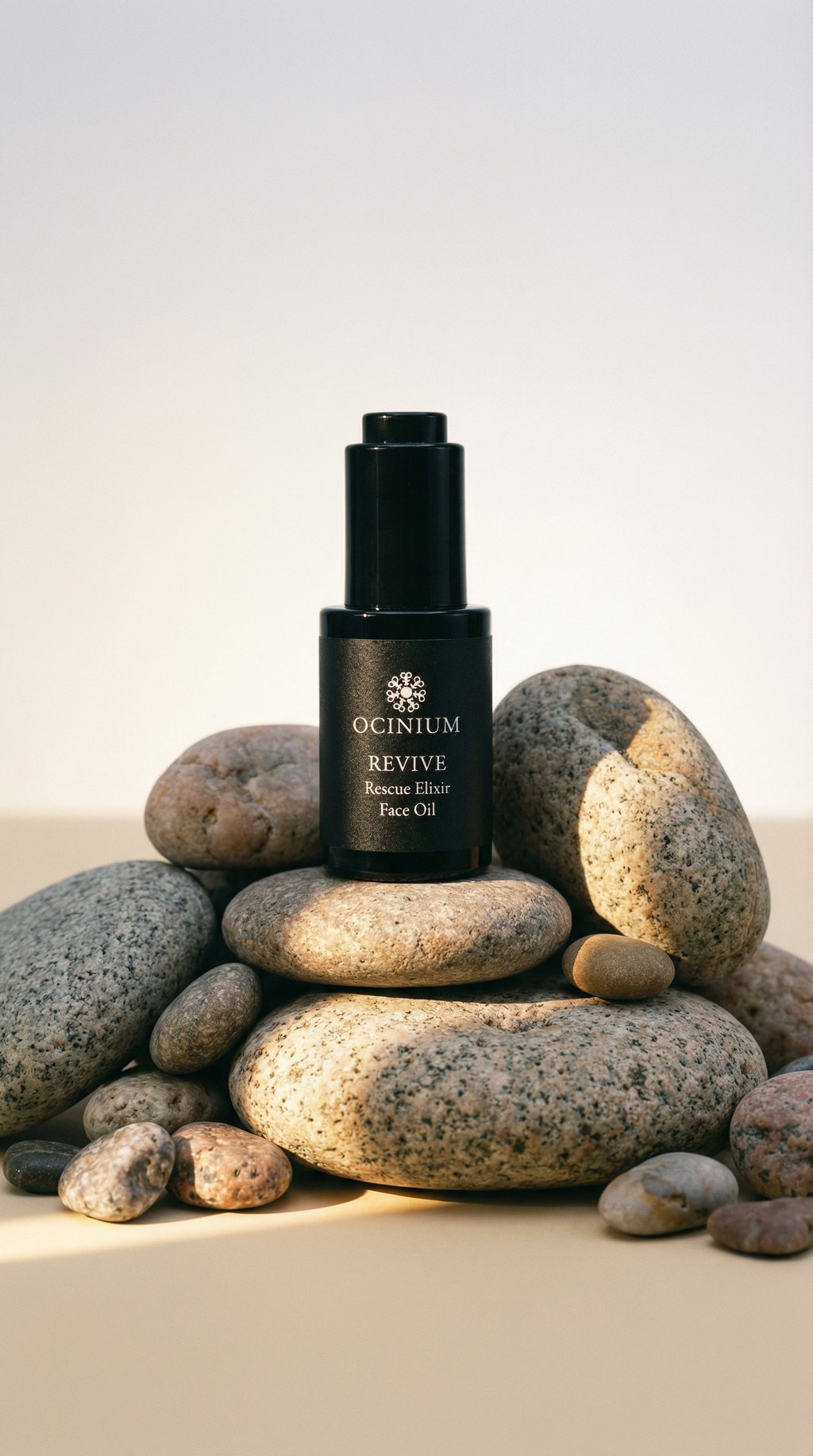 AI product shot of Revive Rescue Elixir Face Oil
