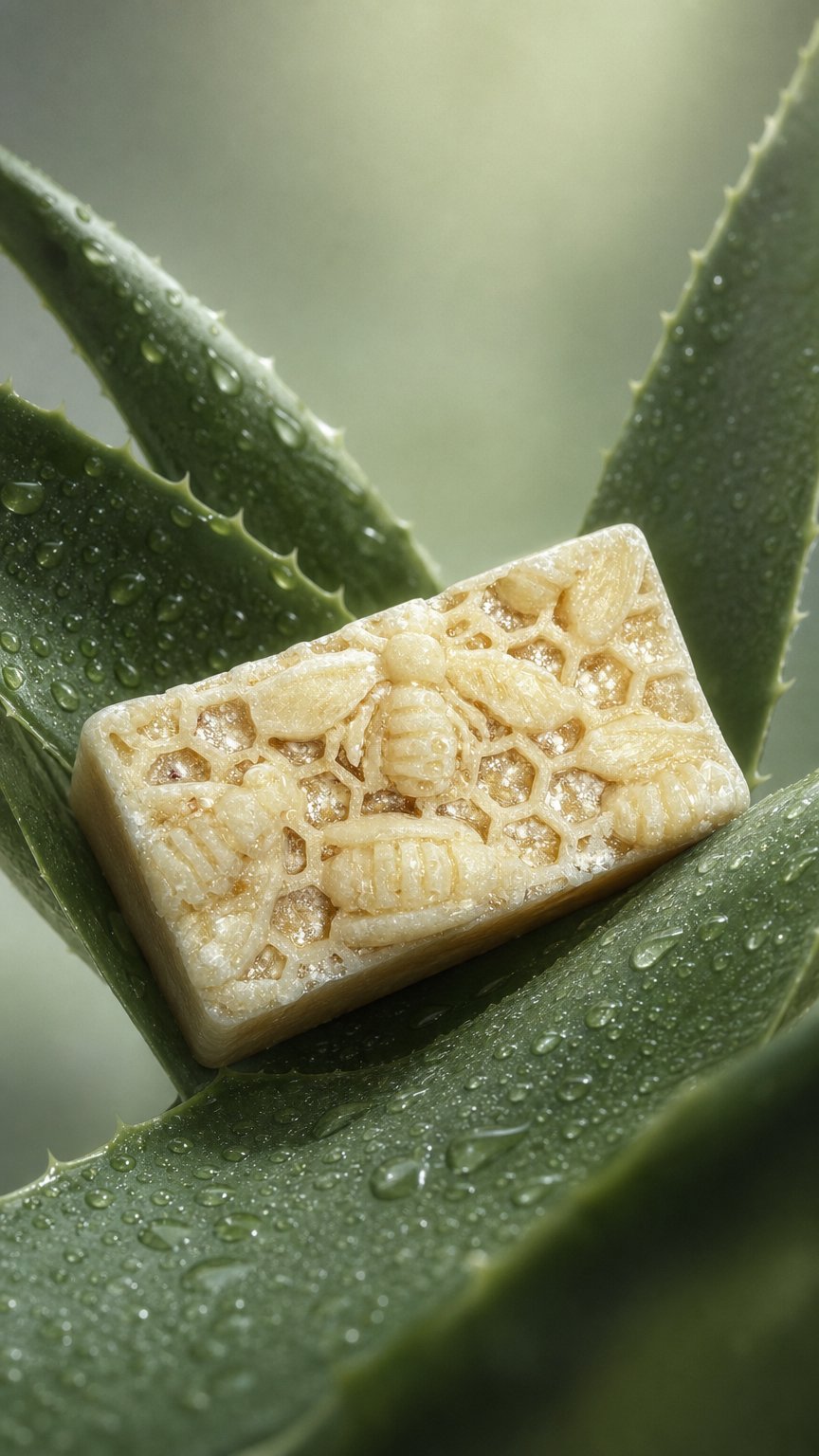 AI product shot of Fragrance Free Honey, Oats & Zinc Soap for Sensitive Skin
