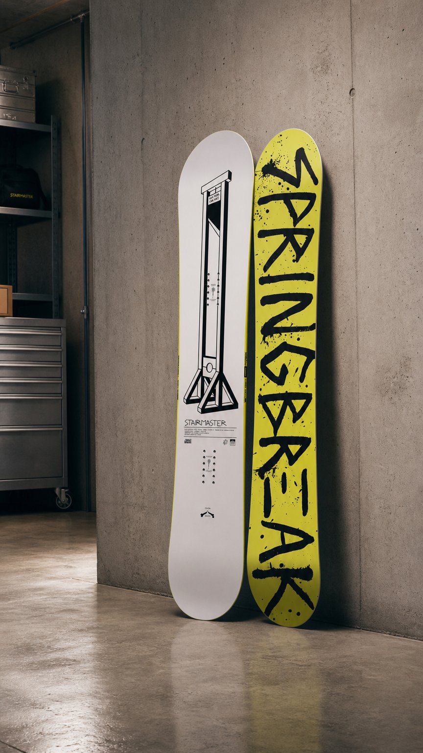 AI product shot of Spring Break Stairmaster Snowboard 2027