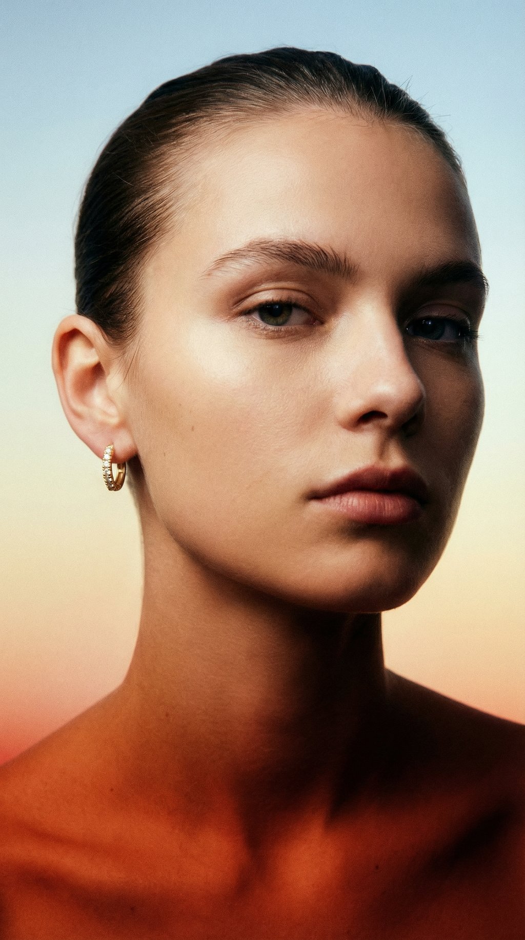 AI product shot of Mike diamond hoop piercing