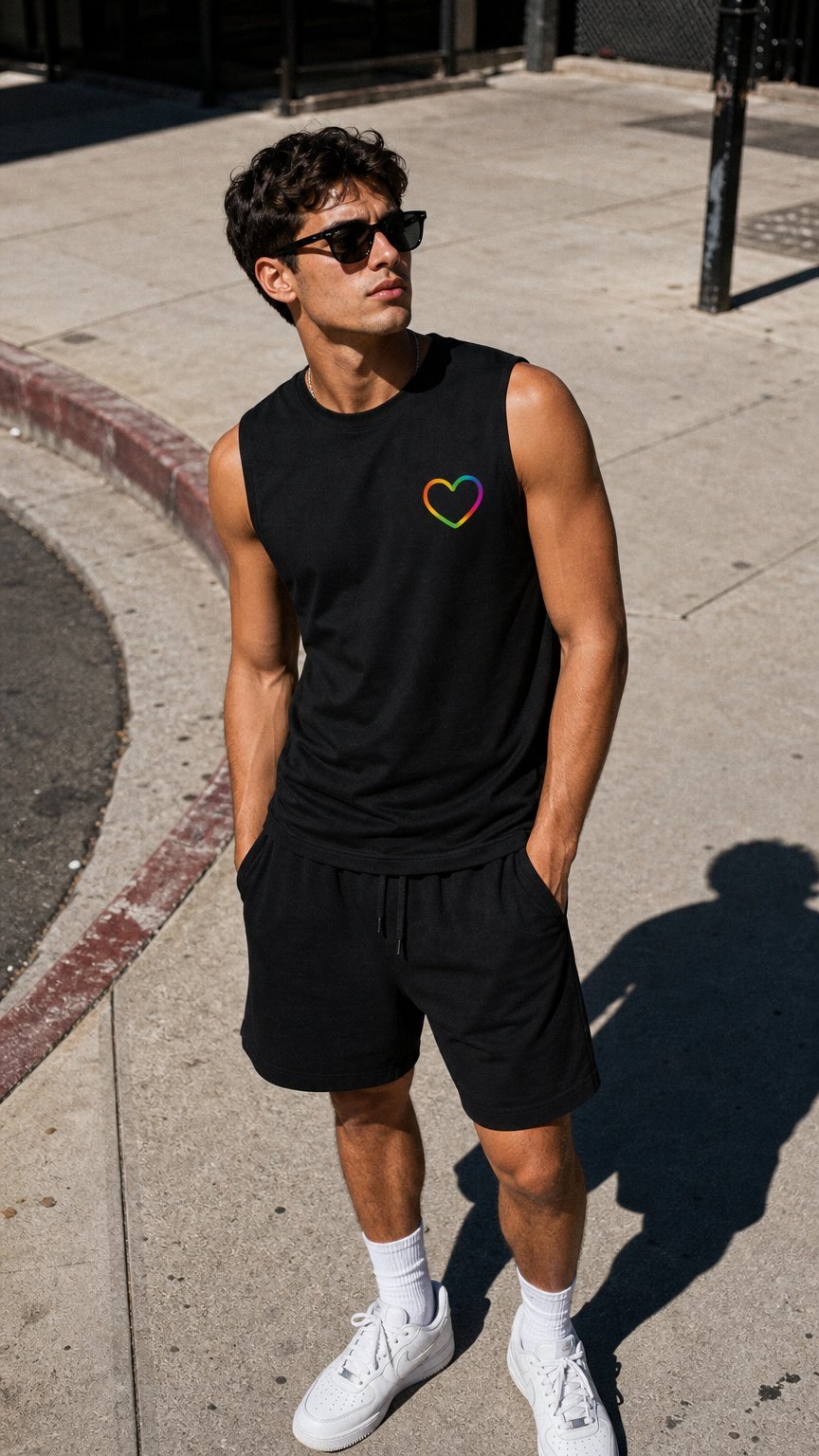 AI product shot of Kindr Heart Muscle Tank