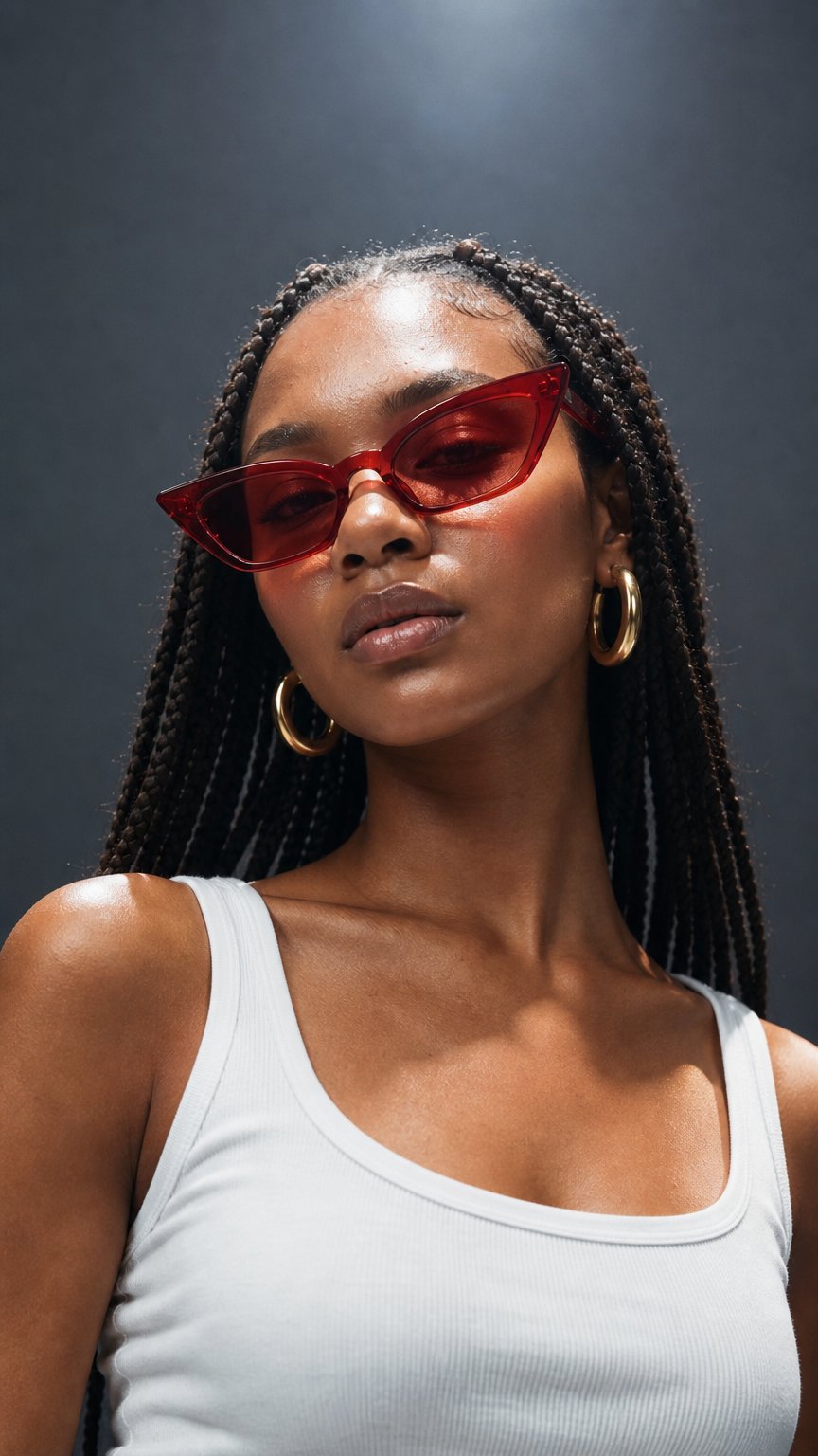 AI product shot of Crimson Cat-Eye