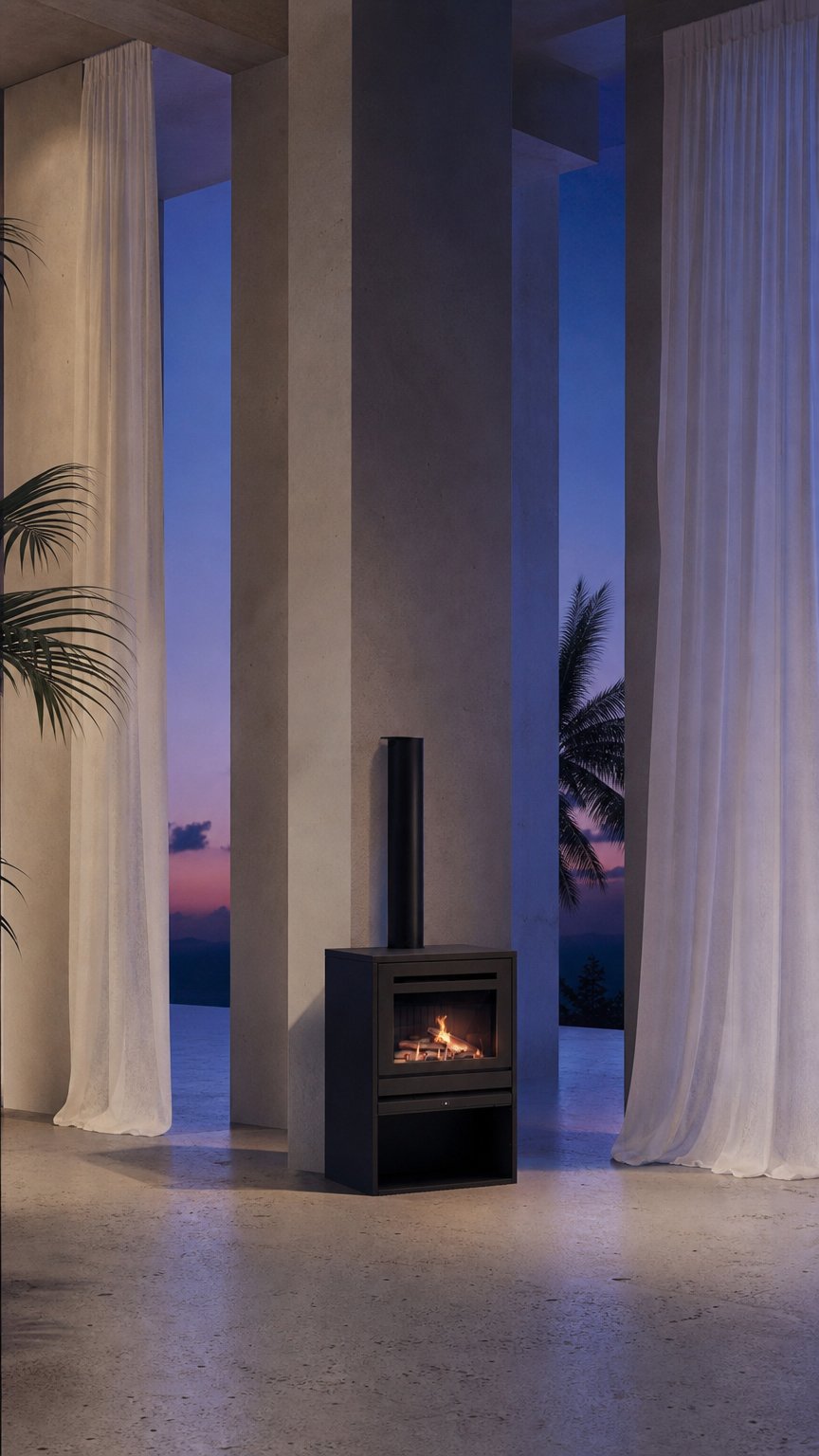 AI product shot of SS850 Gas Fireplace (Freestanding)