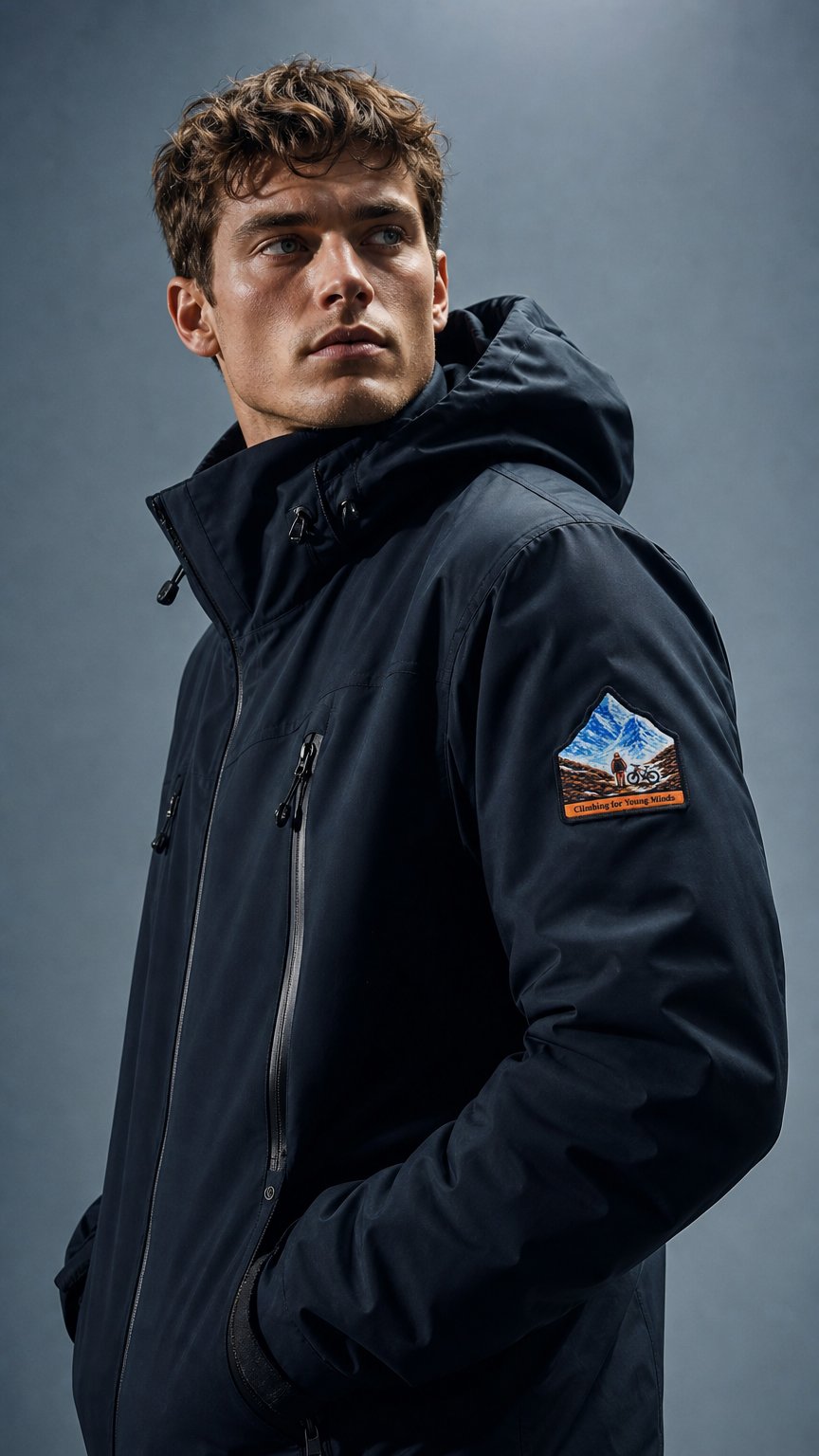 AI product shot of Oliver Foran - Climbing For Young Minds Patch