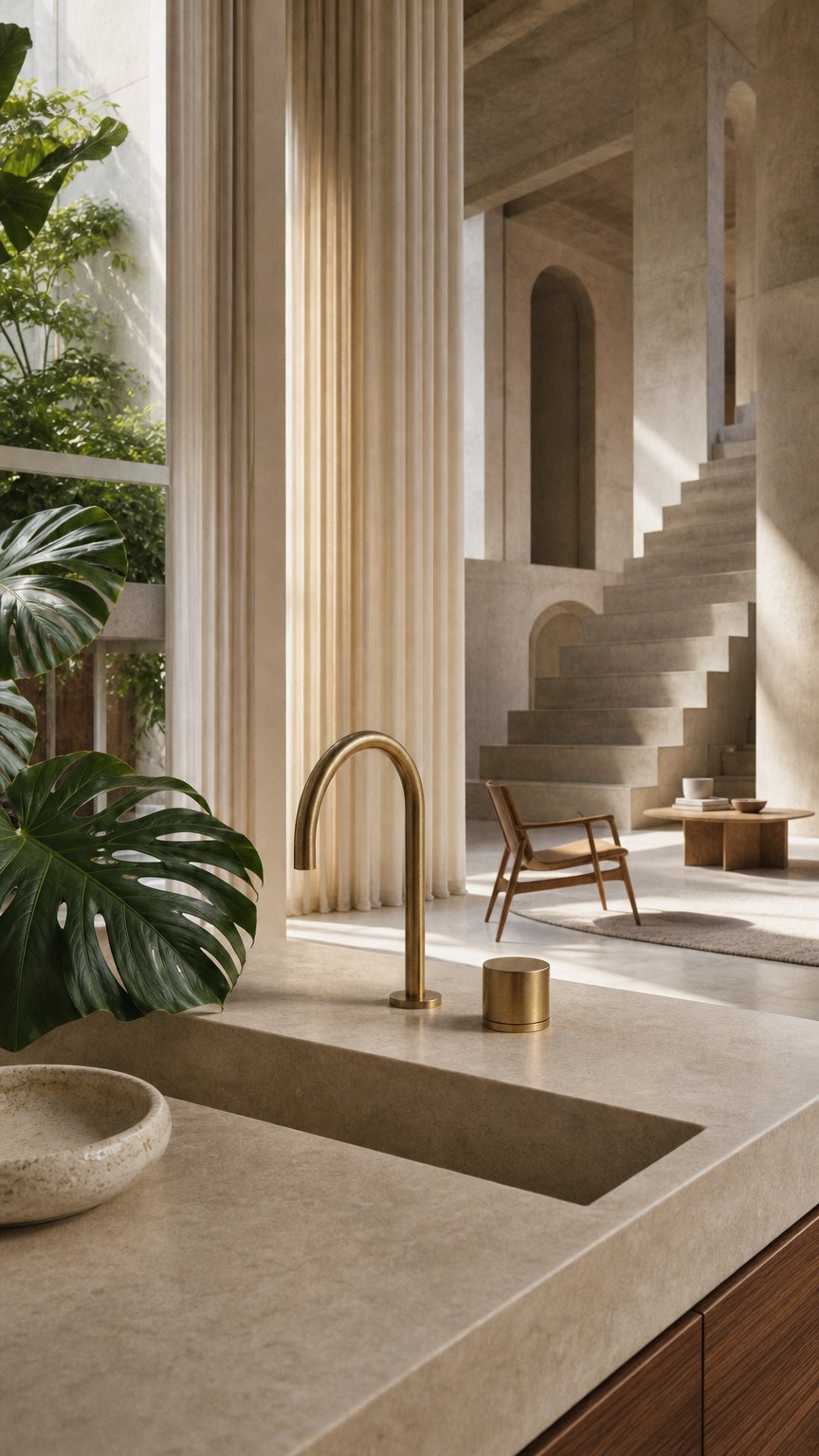 AI product shot of The Arcadia Basin Mixer Tap