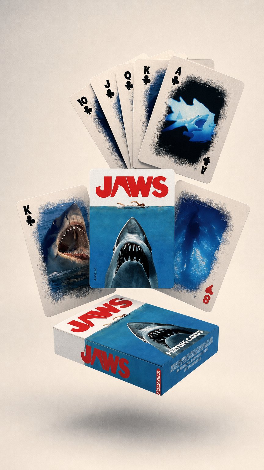 AI product shot of JAWS Playing Cards