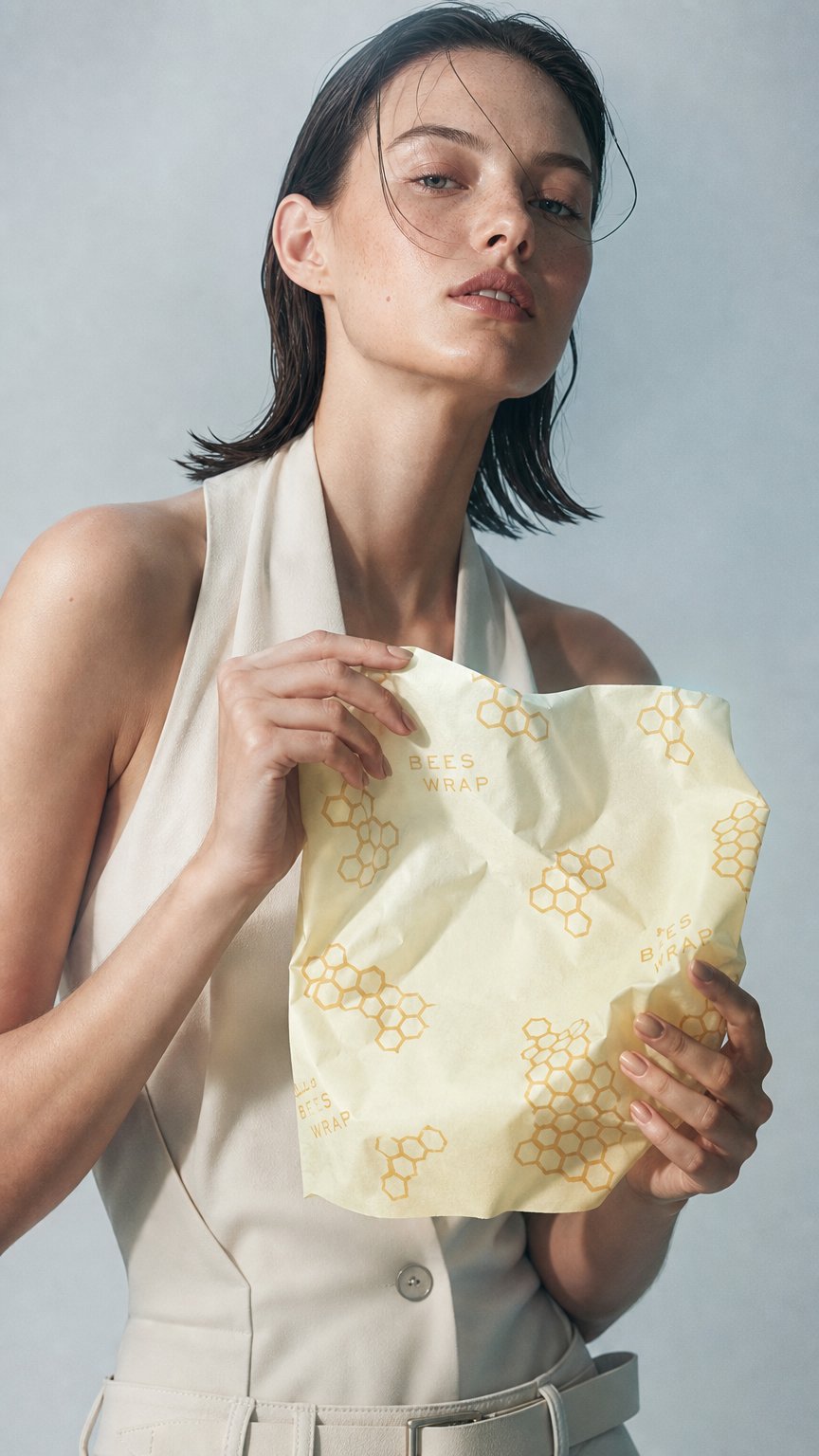 AI product shot of Bee's Wrap Tissu à la Cire d'Abeille, Medium (25x27,5 cm)