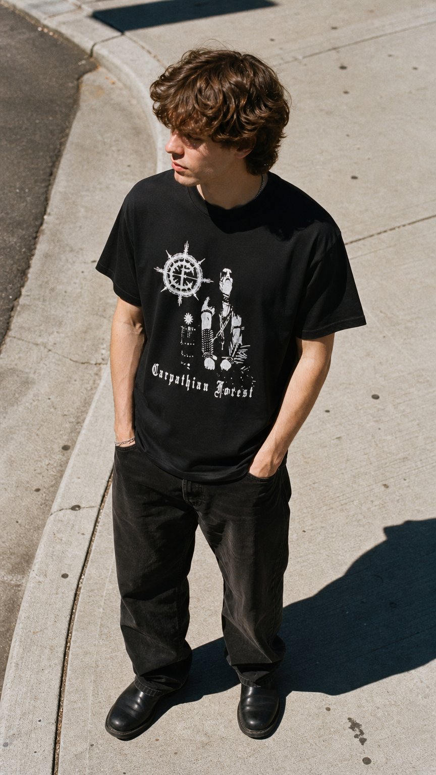 AI product shot of Carpathian Forest T-Shirt