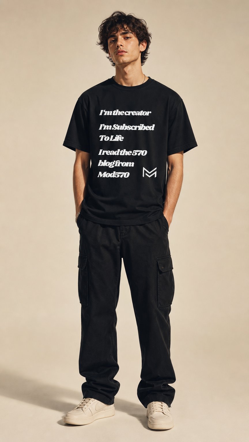 AI product shot of Mod570 I'm The Creator T-Shirt