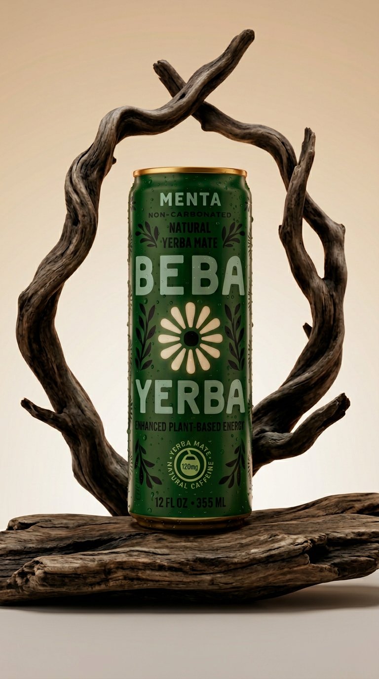 AI product shot of BEBA YERBA - MINT FLAVOR(1 can)