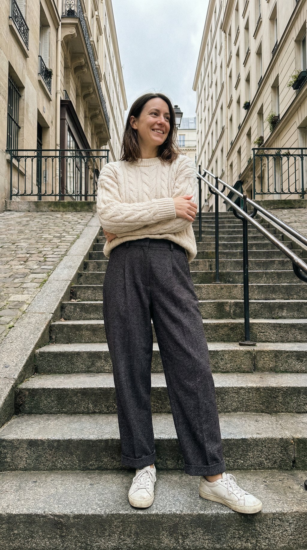 AI product shot of Tailored Pants In Chiné Wool