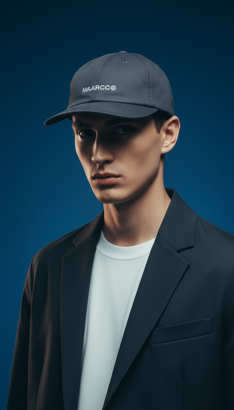 AI product shot of CC 6 Panel Twill Cap