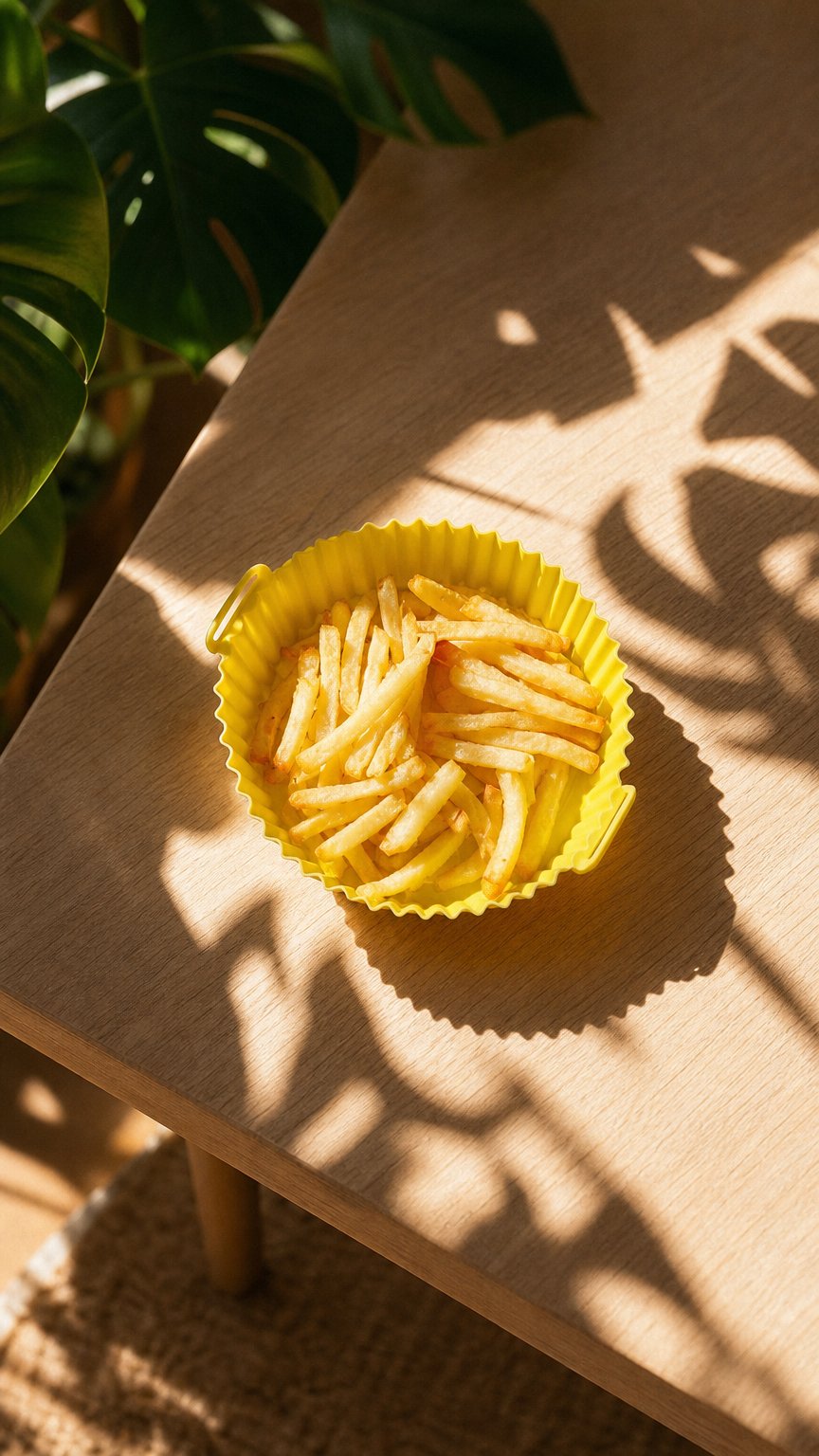 AI product shot of Teglie per Friggitrice ad Aria UNIVERSALI - Basta sporco! - INCLUSO LIBRO DI RICETTE PER FRIGGITRICE!
