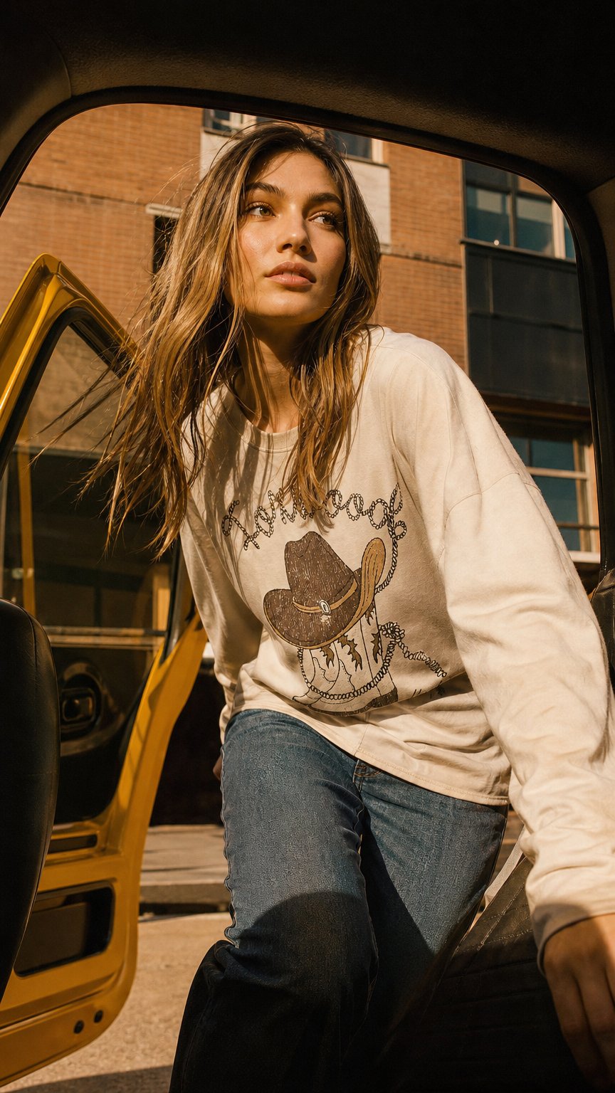 AI product shot of Bandit Boots Long Sleeve Oat