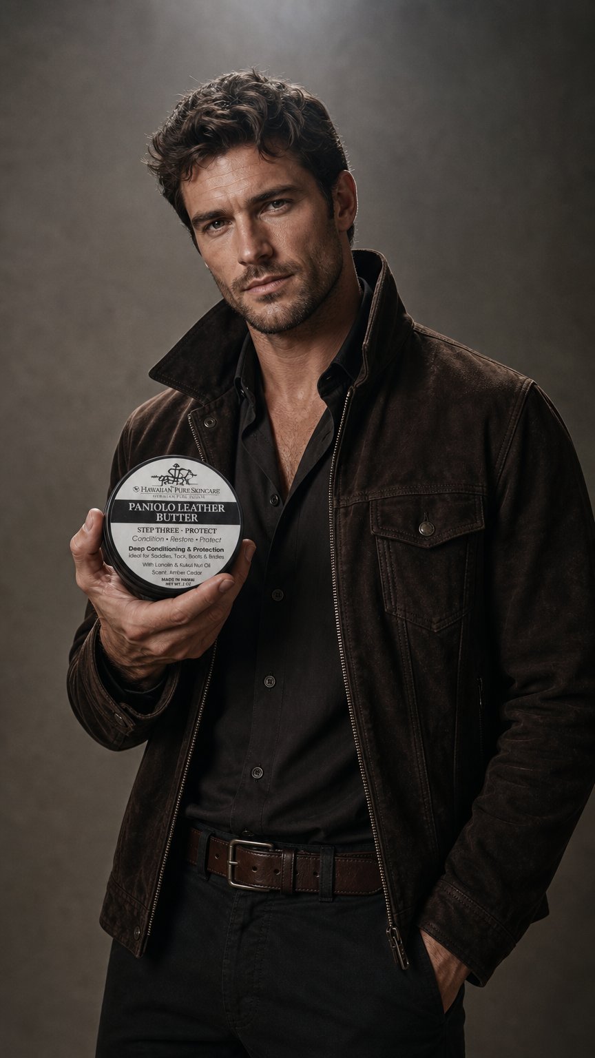 AI product shot of Paniolo Leather Butter