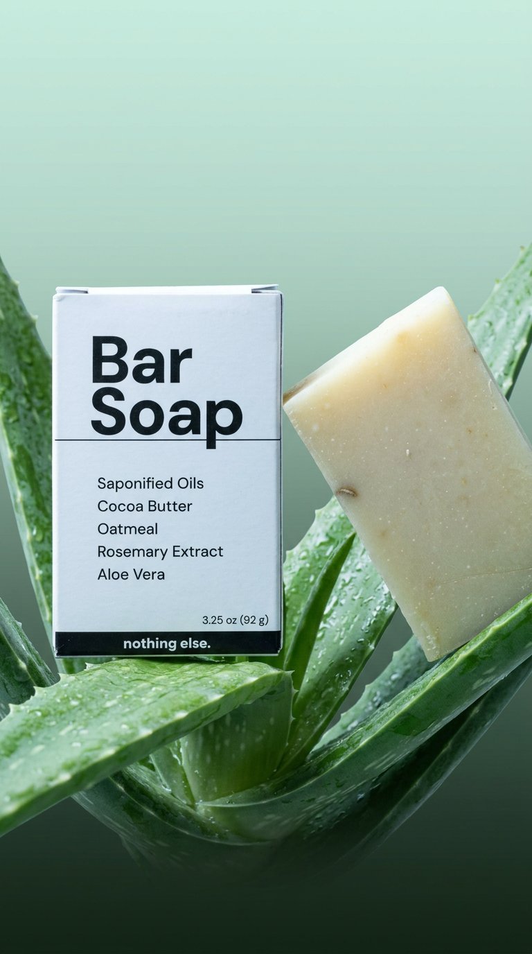 AI product shot of BAR SOAP