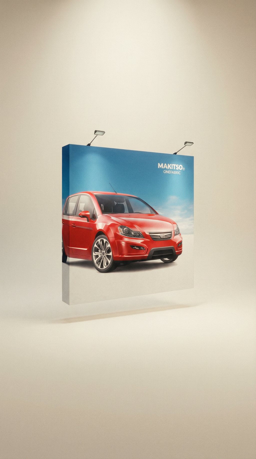 AI product shot of OneFabric Pop-up Display - Straight Without End Caps 8ft Wide