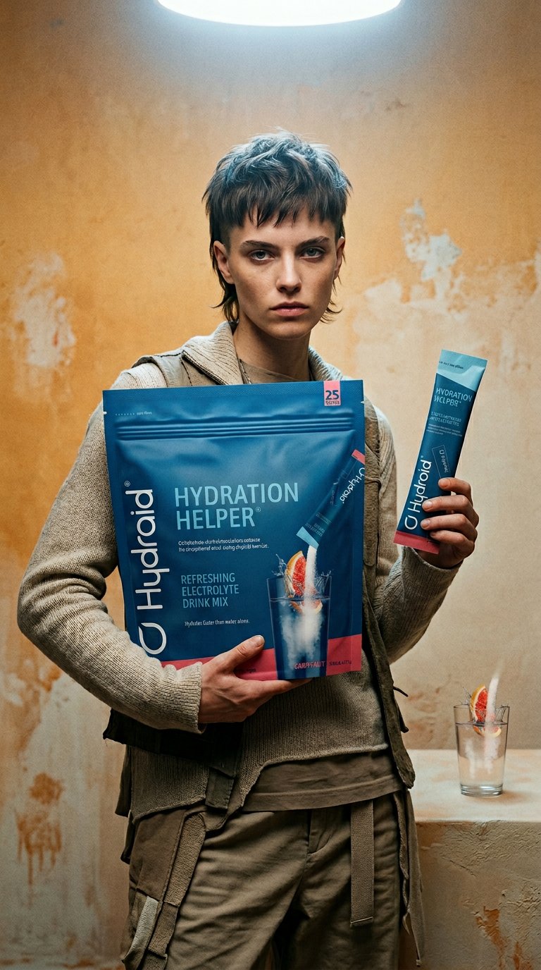 AI product shot of Hydration Helper® Pink Grapefruit