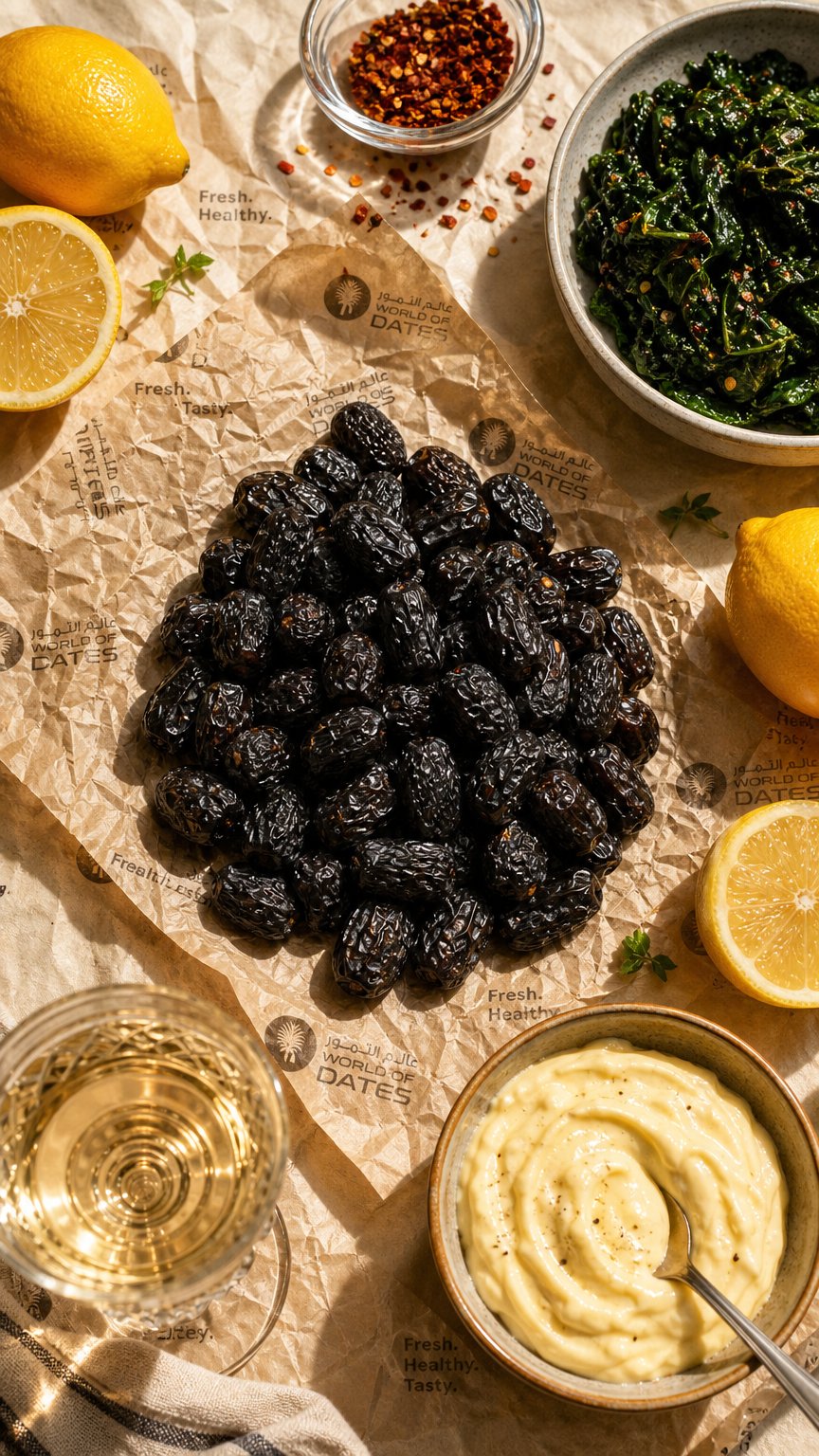 AI product shot of Ajwa Dates - Premium Dates from Madina