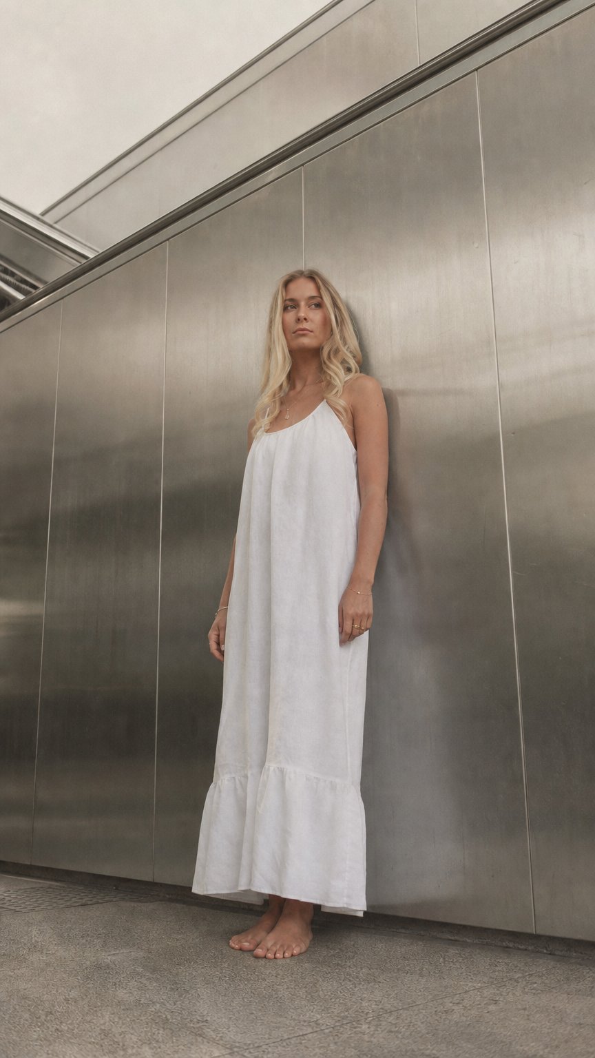 AI product shot of Winnie Linen Sundress | Linen Sundress