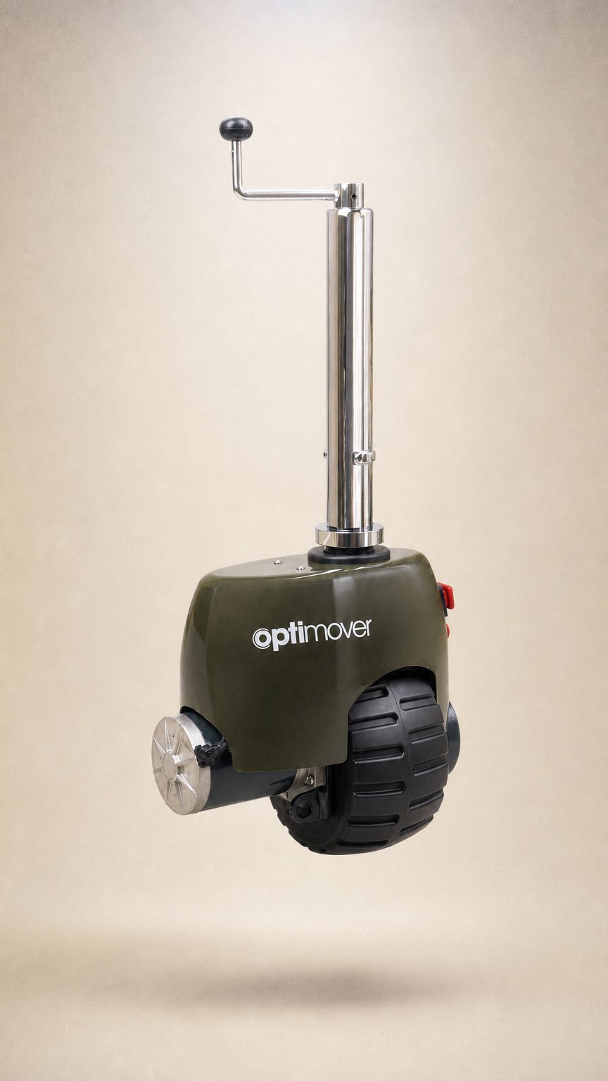 AI product shot of Optimover V3 Remote Control Jockey Wheel