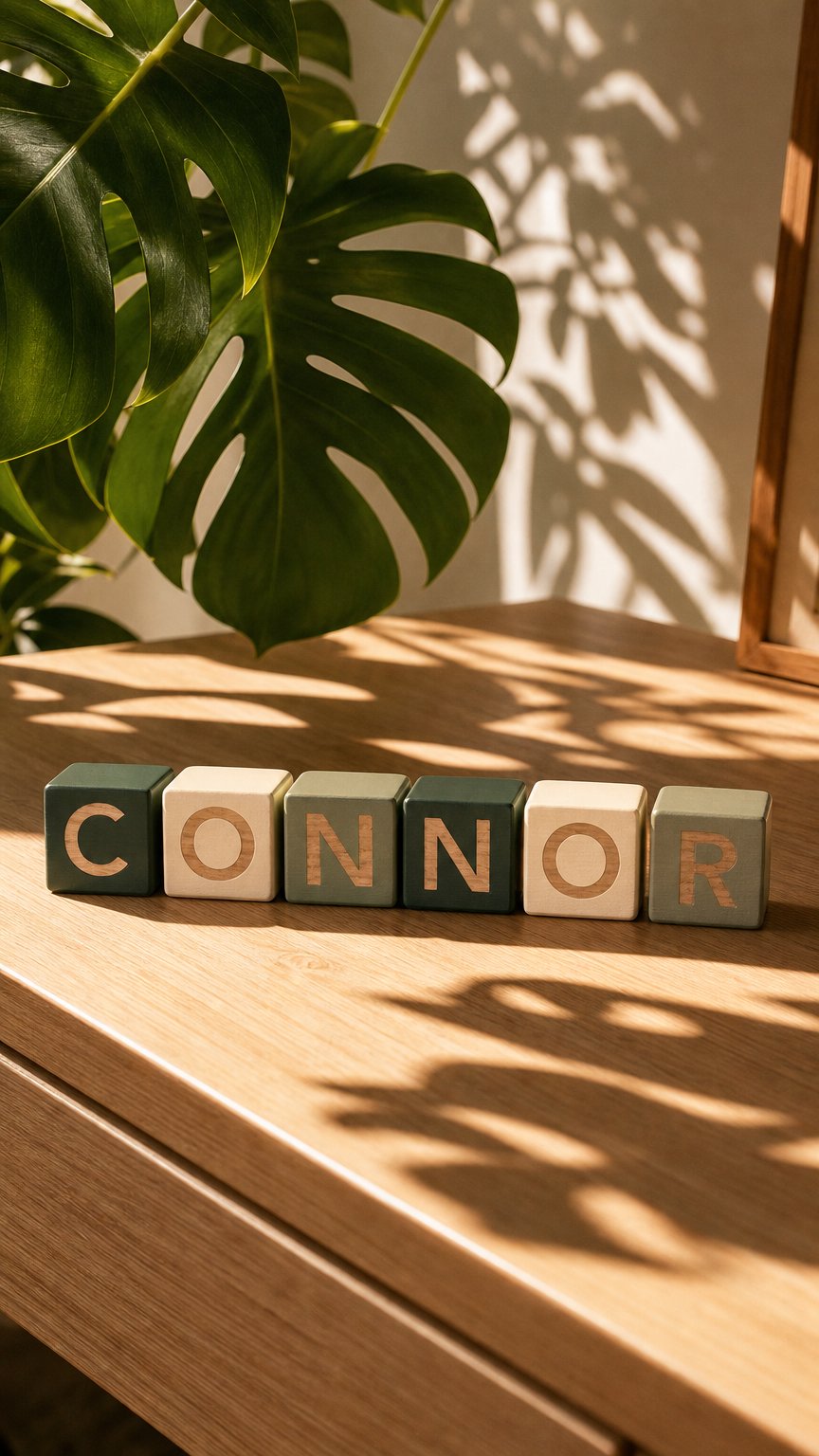 AI product shot of Personalized Wooden Name Blocks | Neutral Nursery Decor