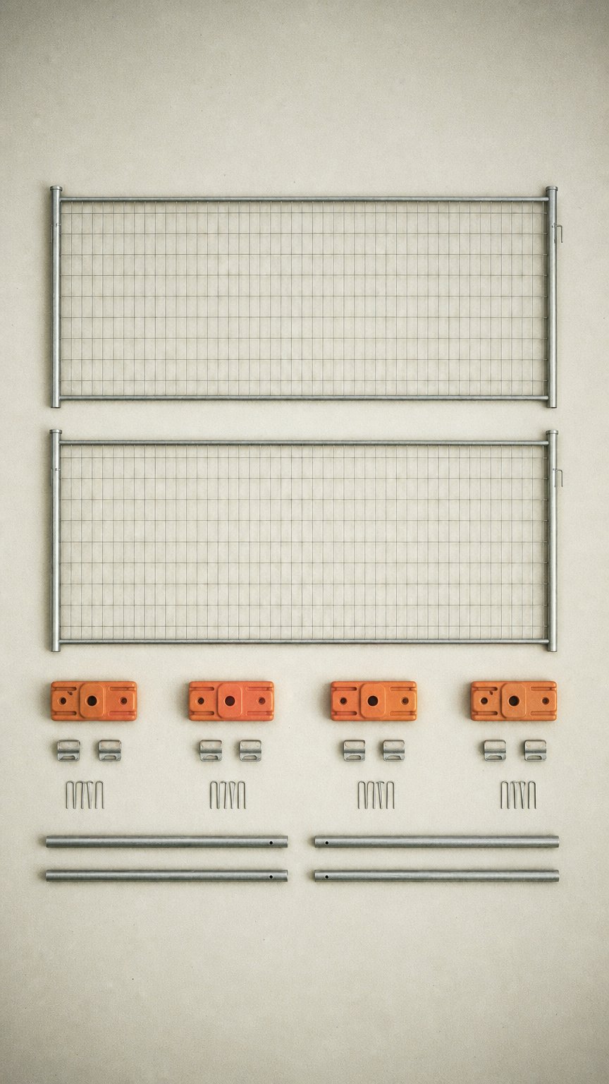 AI product shot of Temporary Fence Packages