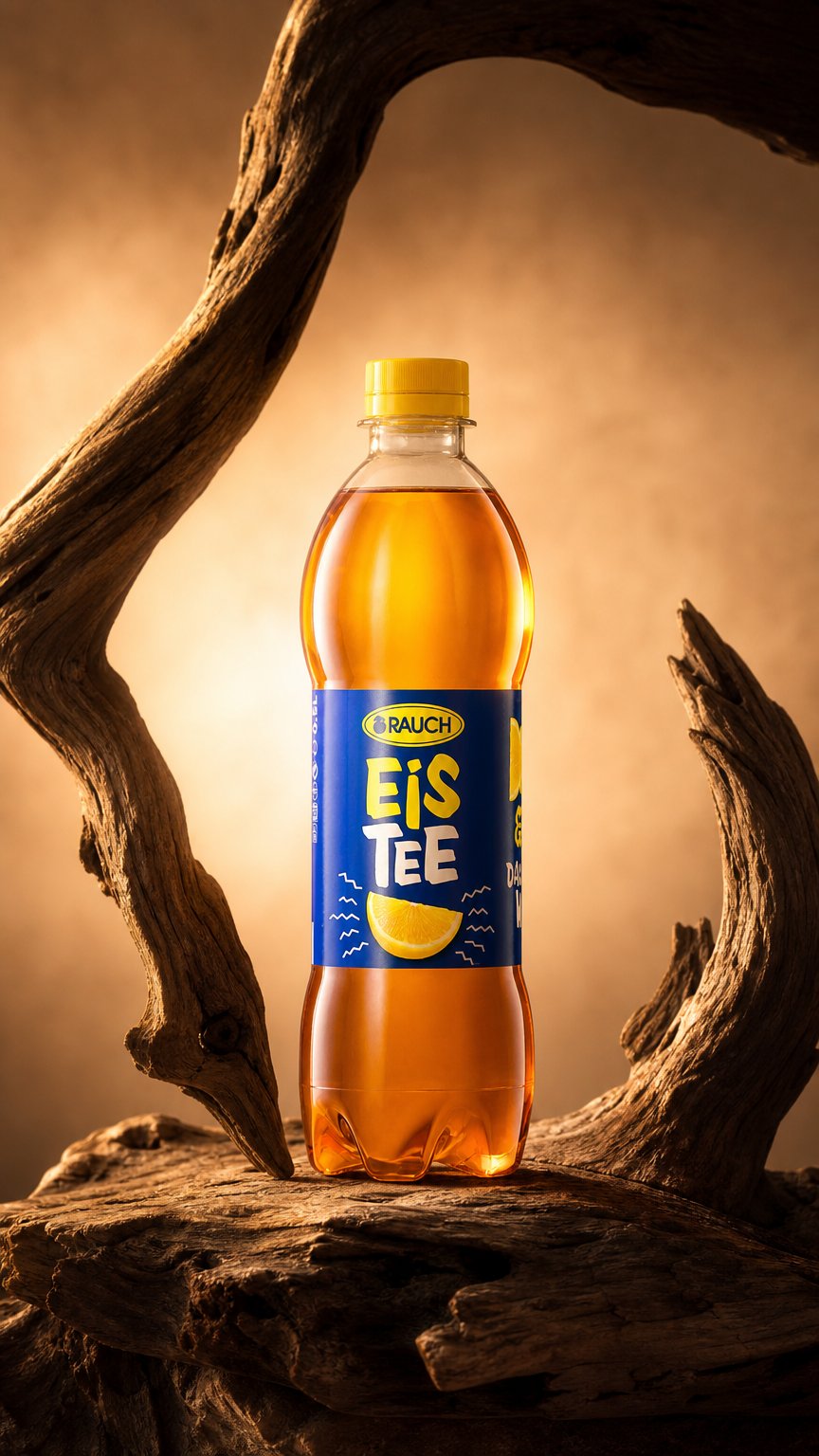 AI product shot of Rauch Eistee