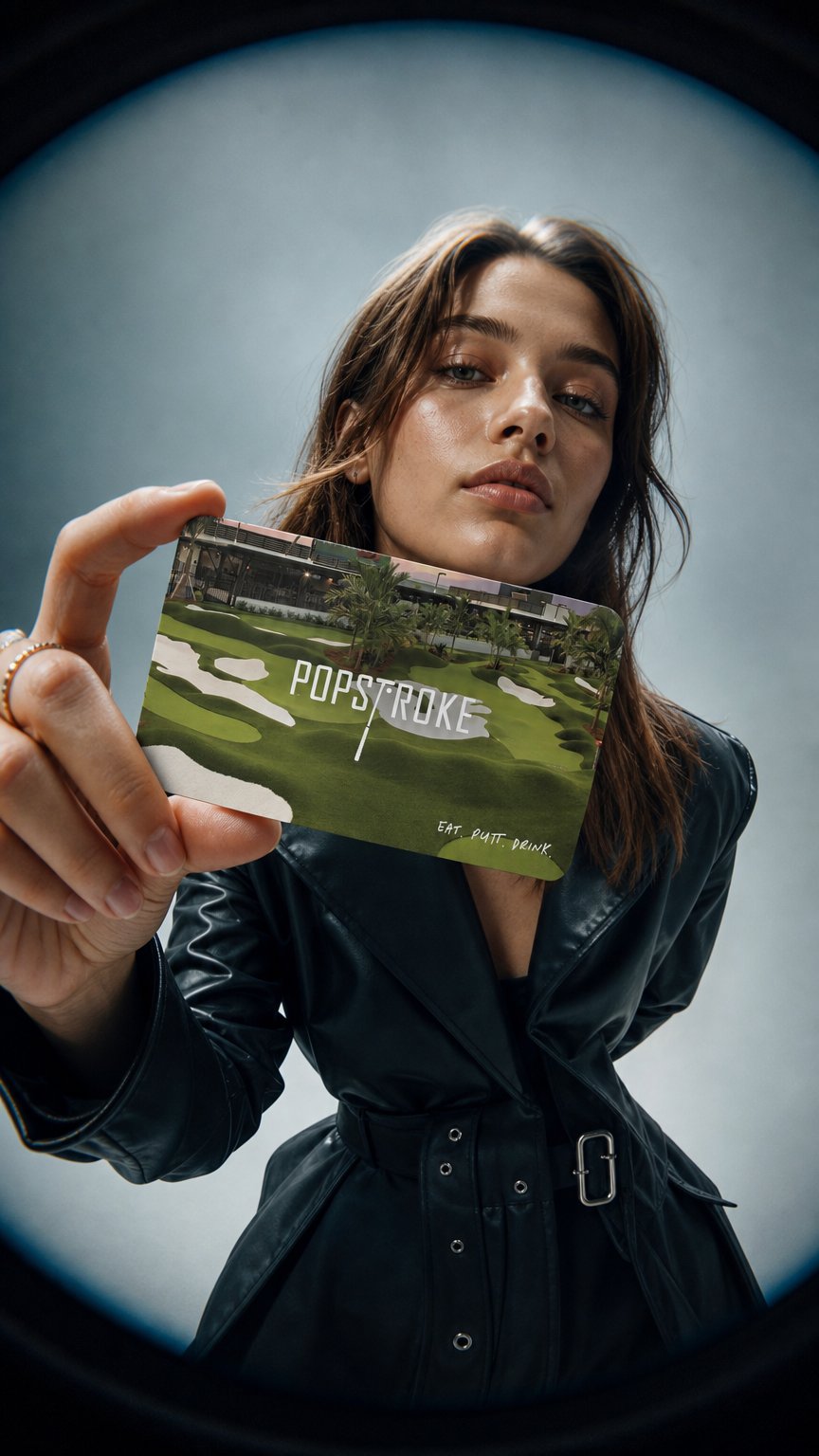 AI product shot of PopStroke Gift Card