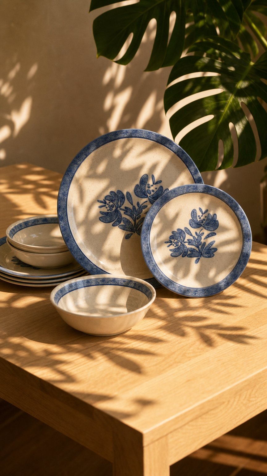 AI product shot of Yorktowne  Outdoor Melamine Dinnerware Set