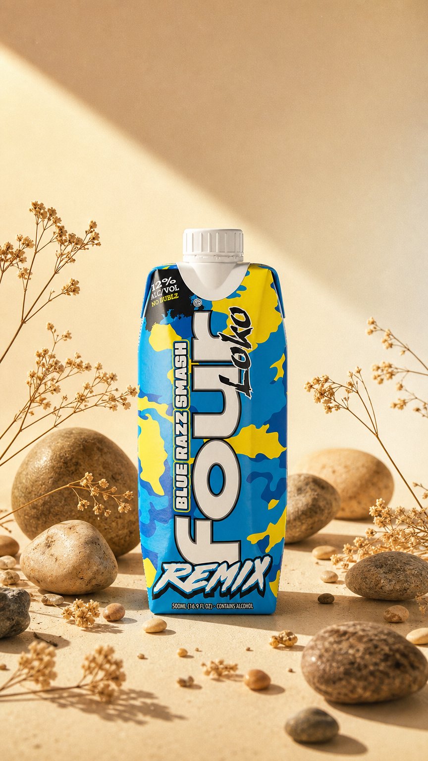 AI product shot of Blue Razz Smash