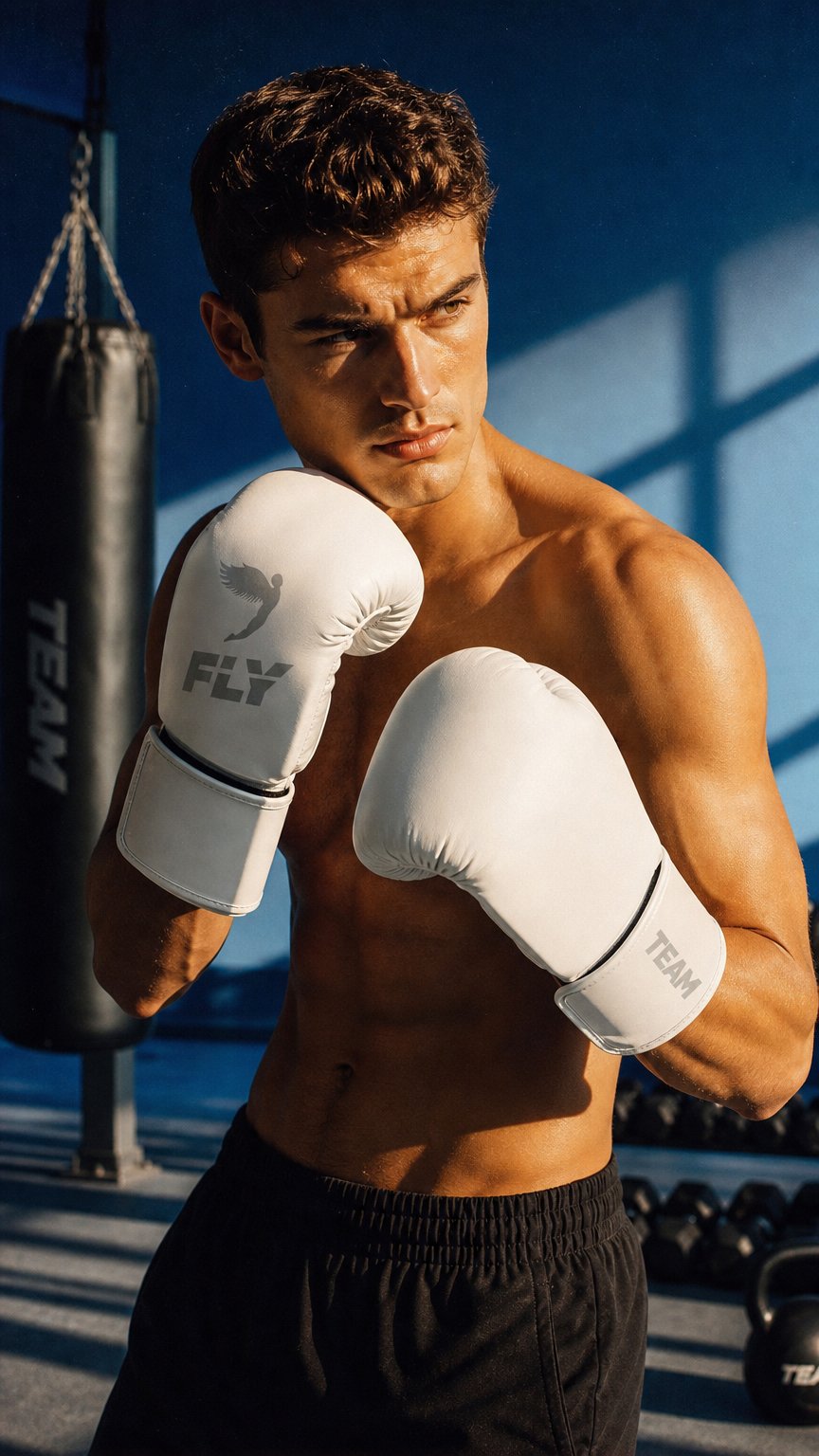 AI product shot of FLY Superloop Team Gloves - White