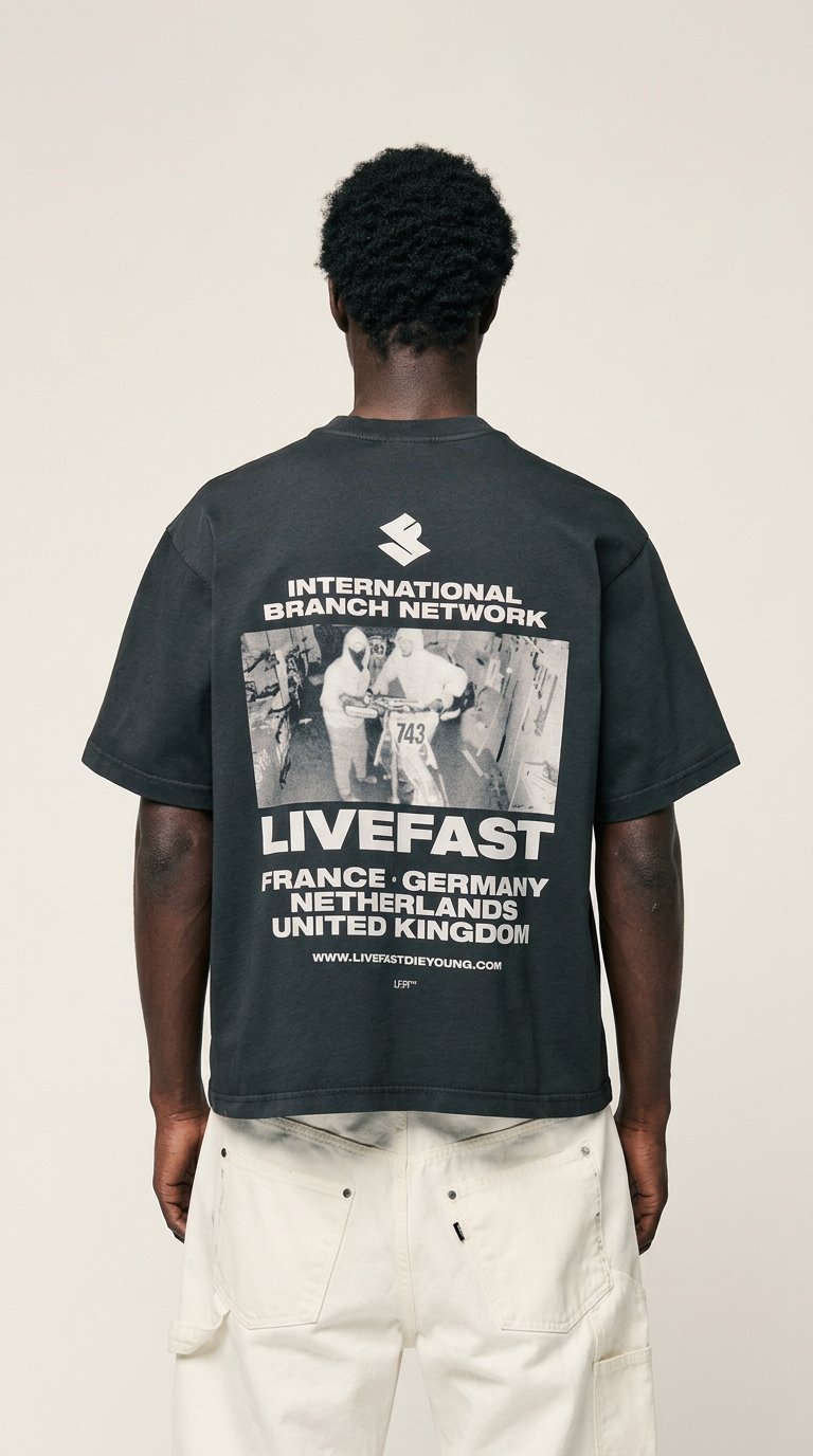 AI product shot of LFDY Grand Theft Tee