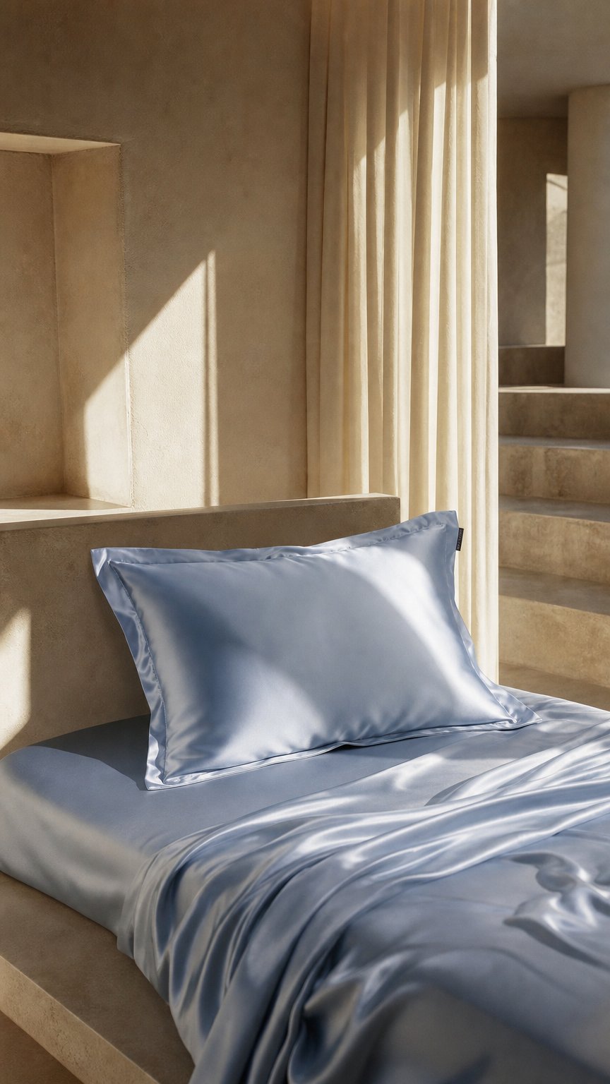 AI product shot of Silke Putetrekk 50x70 Nordisk Blå