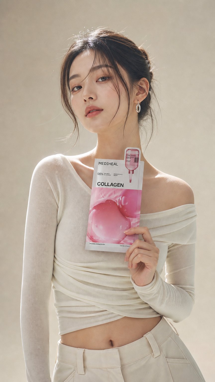 AI product shot of COLLAGEN ESSENTIAL MASK – CORE FIRMING