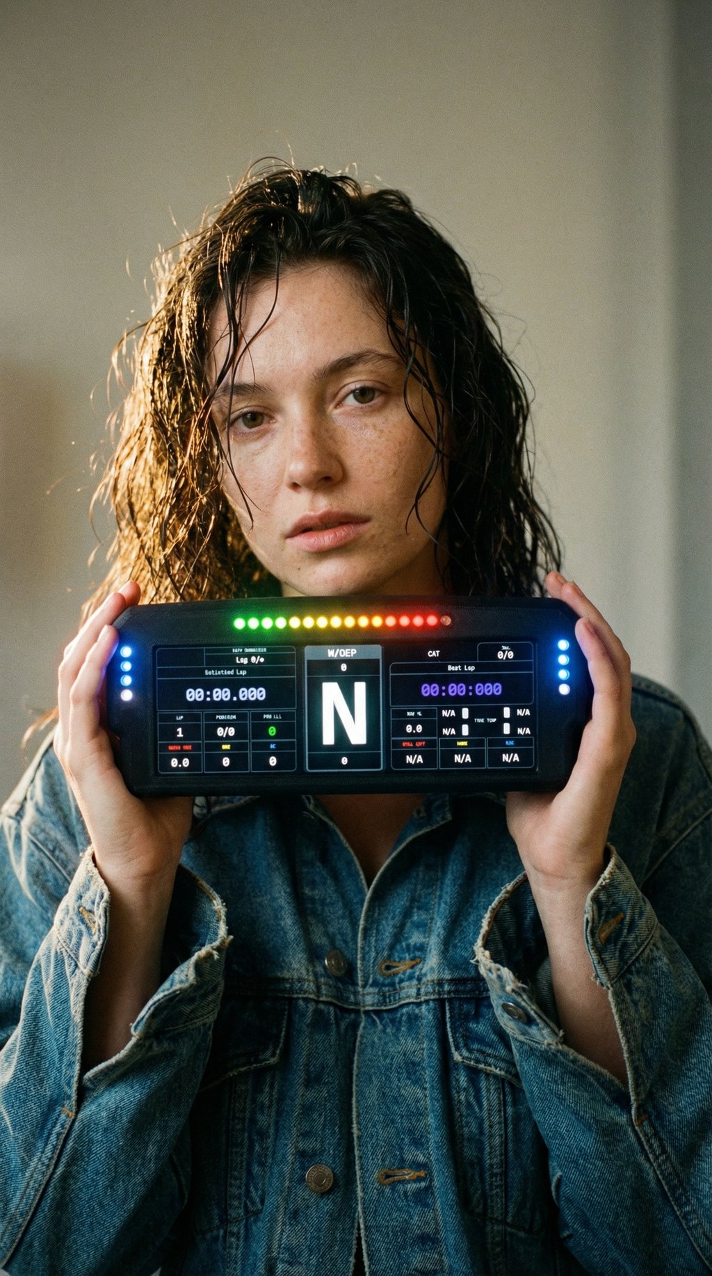 AI product shot of 7.8" Widescreen DDU Touchscreen with 24 RPM Lights