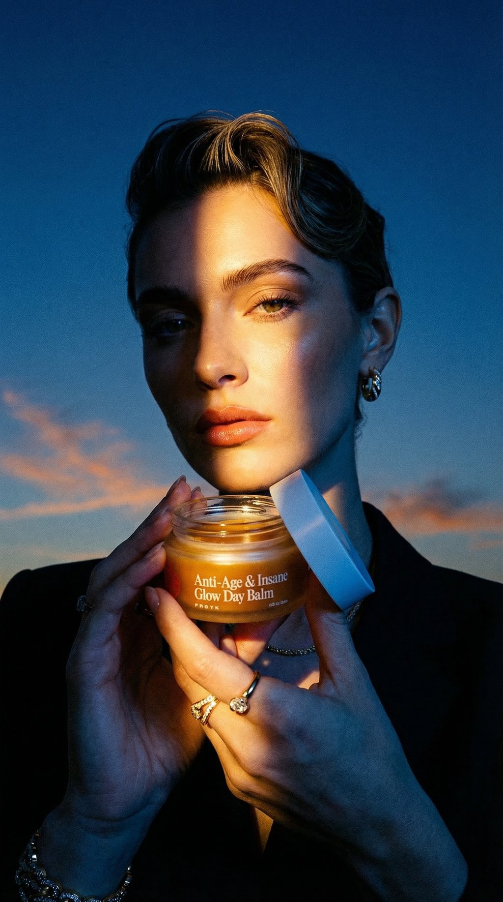AI product shot of Anti-Age & Insane Glow Day Balm