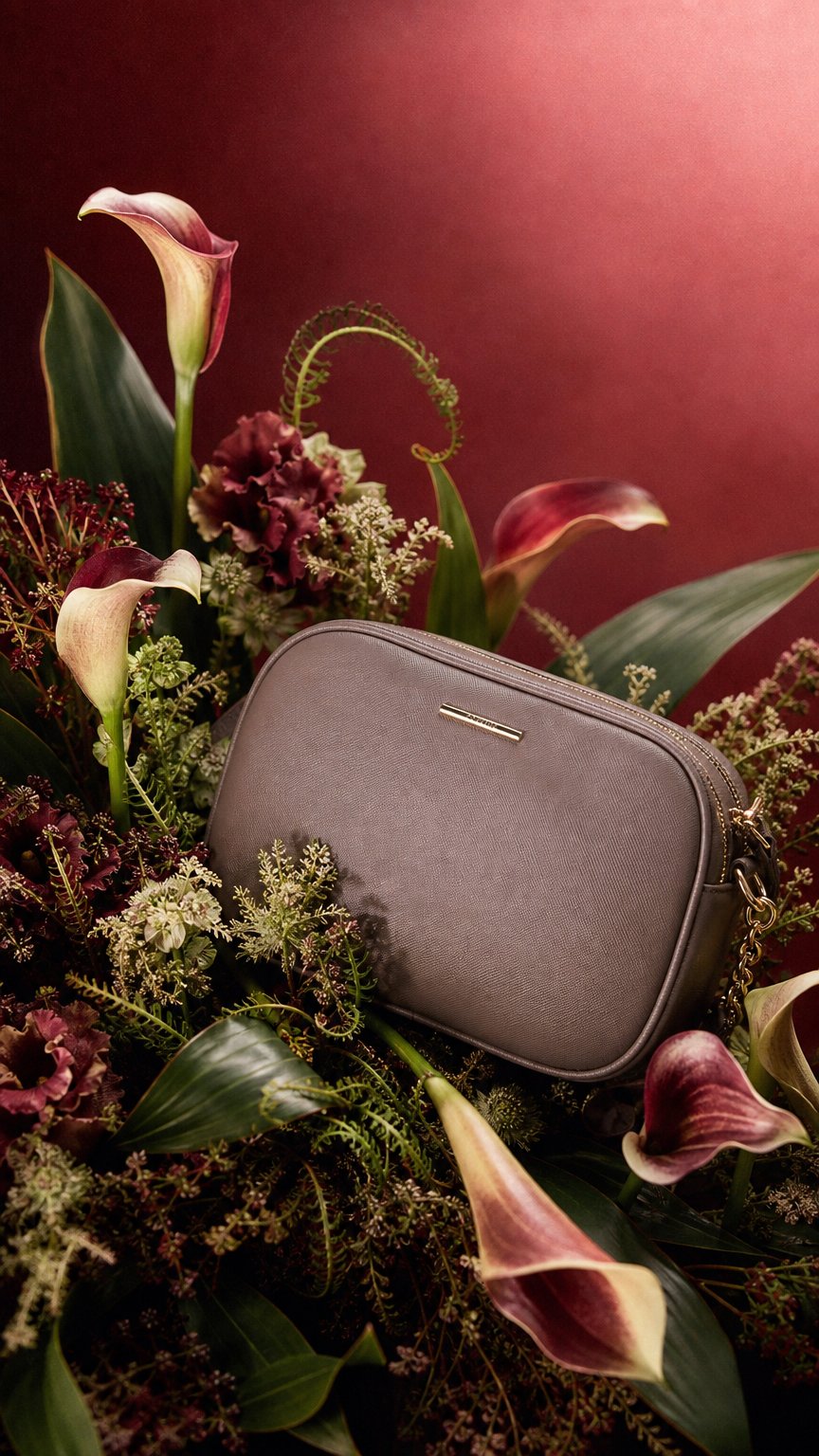 AI product shot of #720 DOUBLE ZIPPER SHOULDER BAG