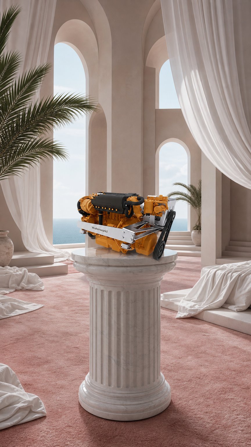 AI product shot of Waterworld 4 KW hybride | Elektrische hybrideset voor Vetus 42PK met TMC 60
