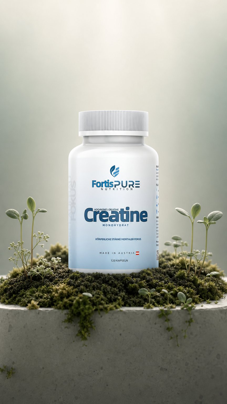 AI product shot of CREATINE MONOHYDRAT