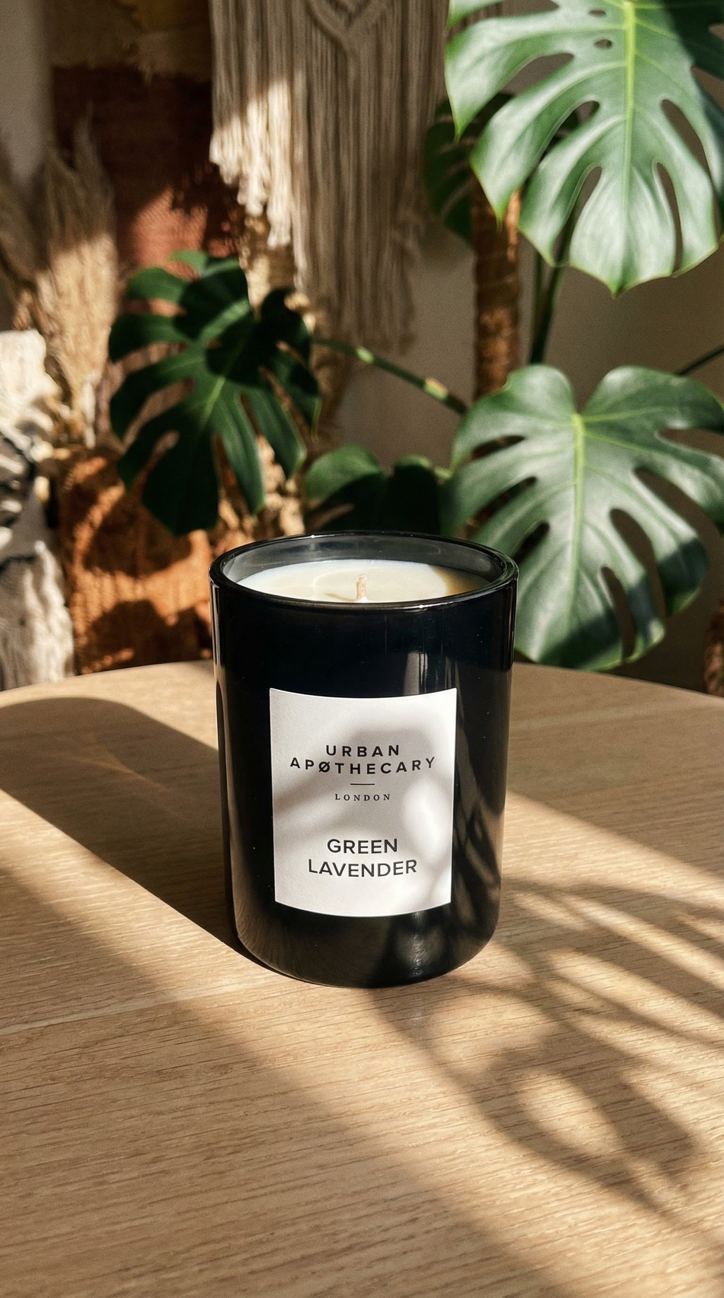 AI product shot of Green Lavender Signature Candle