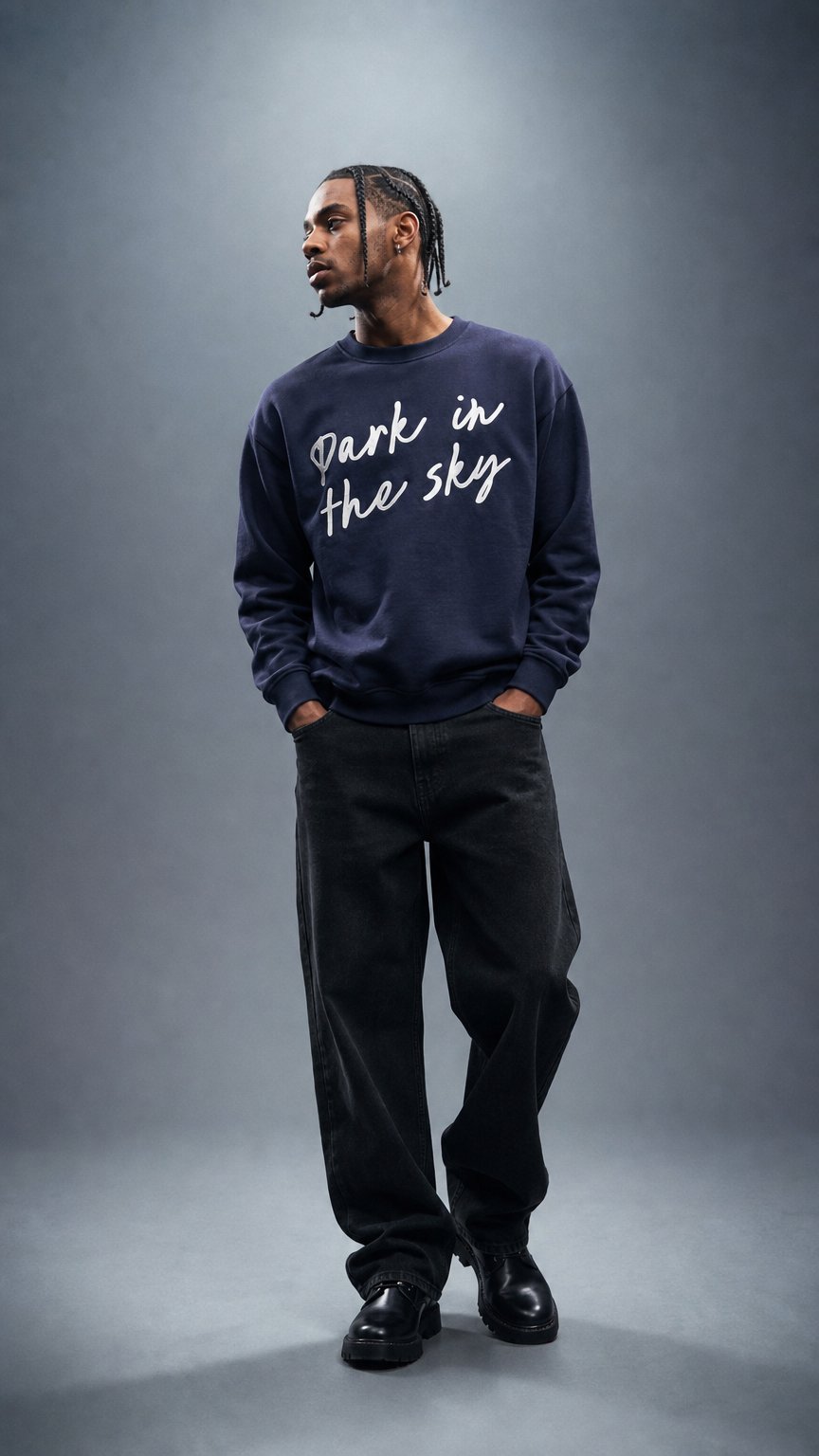 AI product shot of Park in the Sky Crewneck Sweatshirt
