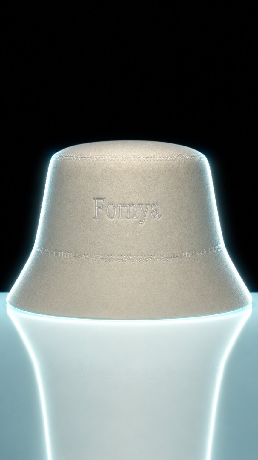 AI product shot of The Fornya Sauna Hat