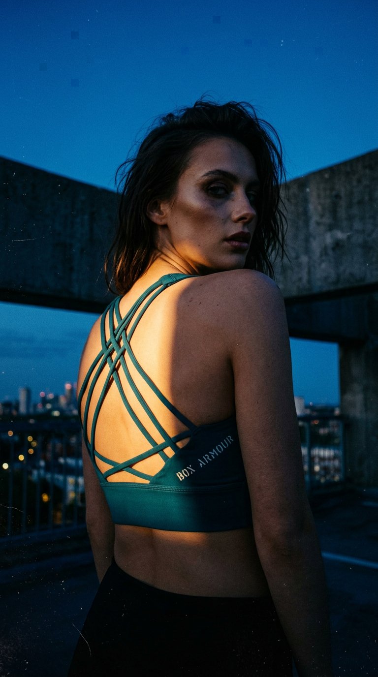 AI product shot of Penny Bra Teal